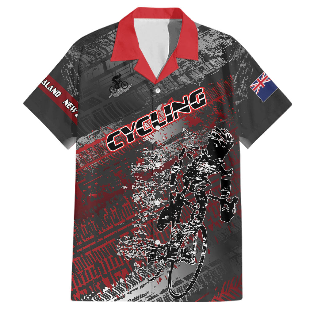 Personalised Cycling New Zealand Family Matching Puletasi and Hawaiian Shirt Aotearoa Pride Sportswear