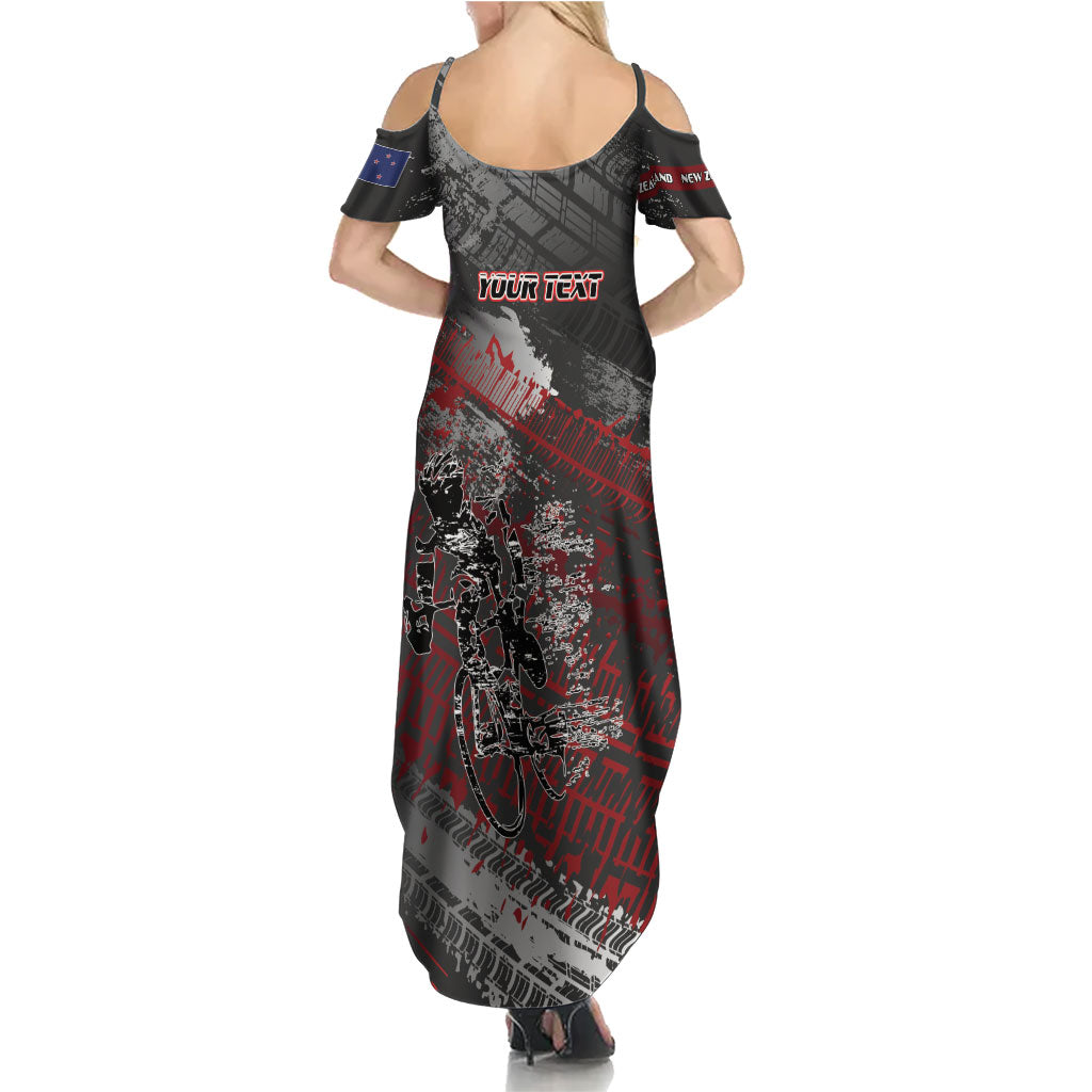 Personalised Cycling New Zealand Family Matching Summer Maxi Dress and Hawaiian Shirt Aotearoa Pride Sportswear