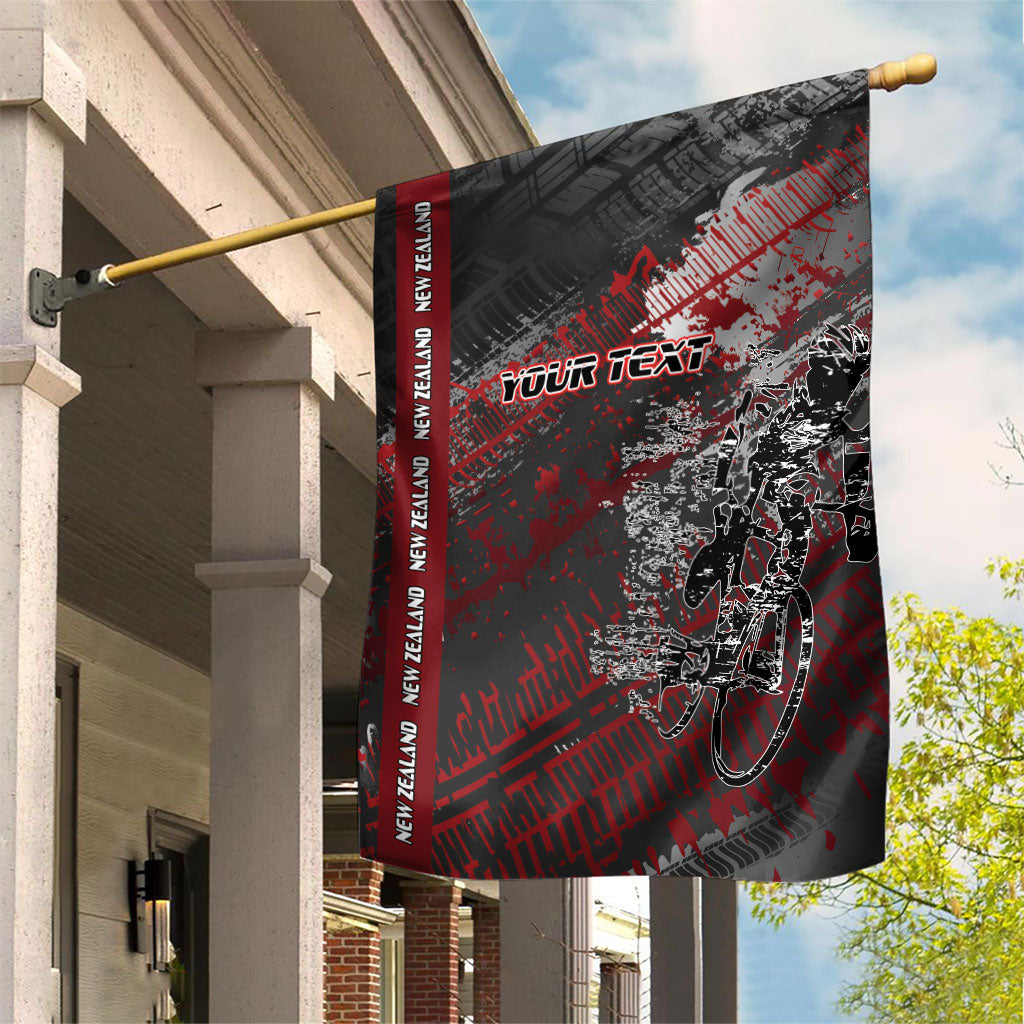 Personalised Cycling New Zealand Garden Flag Aotearoa Pride Sportswear LT22 House Flag Red - Polynesian Pride