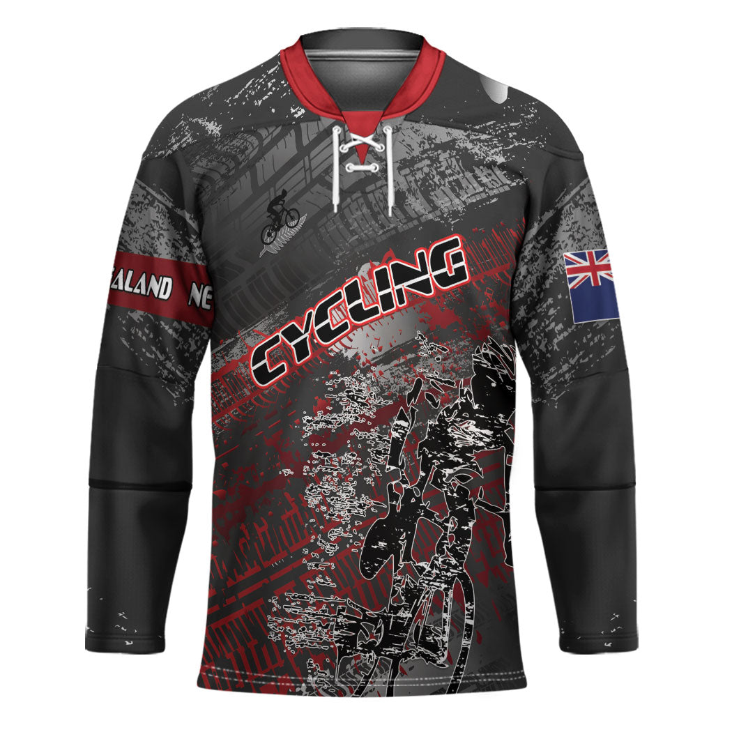 Personalised Cycling New Zealand Hockey Jersey Aotearoa Pride Sportswear LT22 Unisex Red - Polynesian Pride