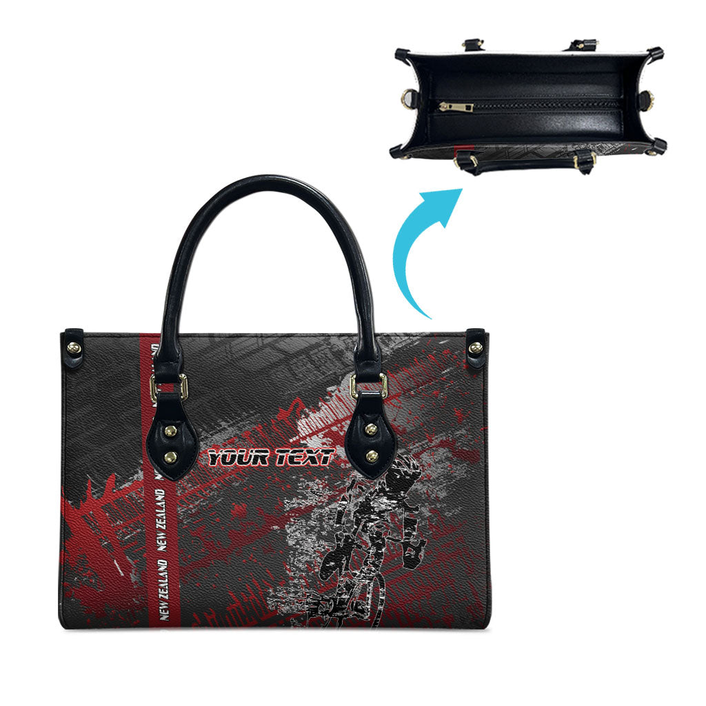 Personalised Cycling New Zealand Leather Bag Aotearoa Pride Sportswear LT22 - Polynesian Pride