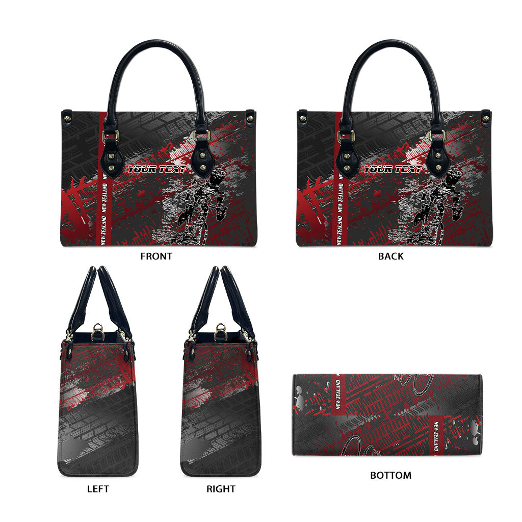 Personalised Cycling New Zealand Leather Bag Aotearoa Pride Sportswear LT22 - Polynesian Pride