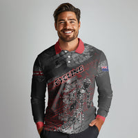 Personalised Cycling New Zealand Long Sleeve Polo Shirt Aotearoa Pride Sportswear