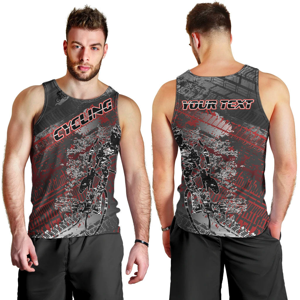 Personalised Cycling New Zealand Men Tank Top Aotearoa Pride Sportswear