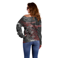 Personalised Cycling New Zealand Off Shoulder Sweater Aotearoa Pride Sportswear LT22 - Polynesian Pride
