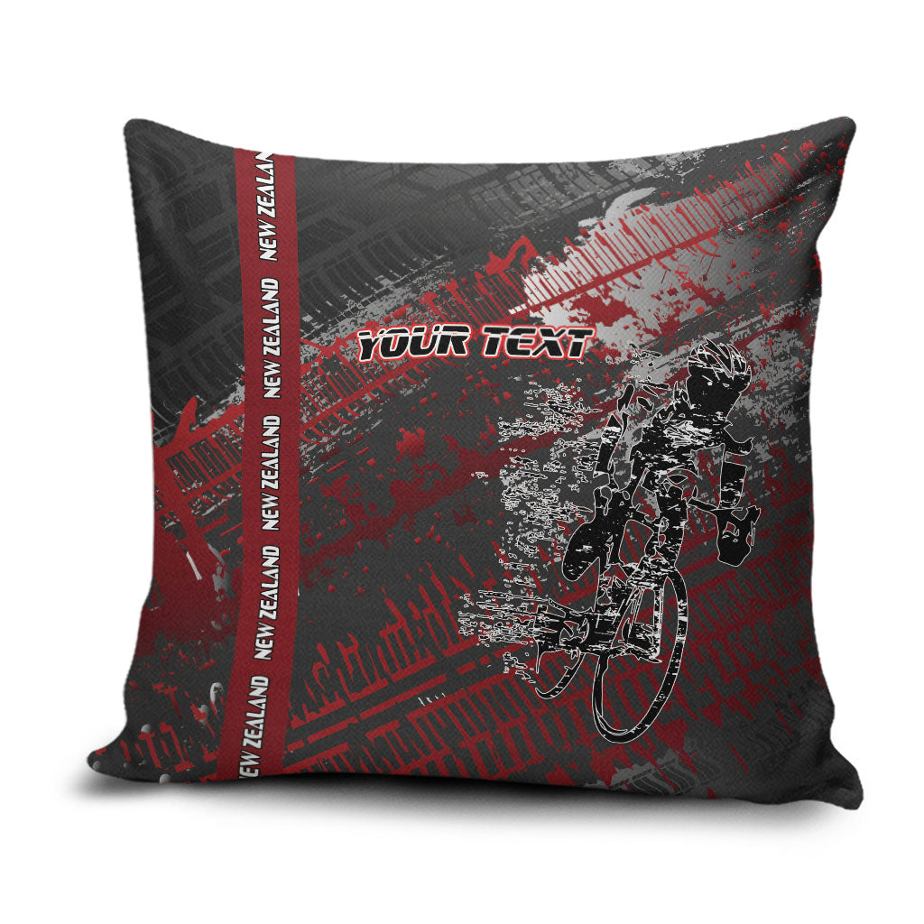 Personalised Cycling New Zealand Pillow Cover Aotearoa Pride Sportswear LT22 Red - Polynesian Pride