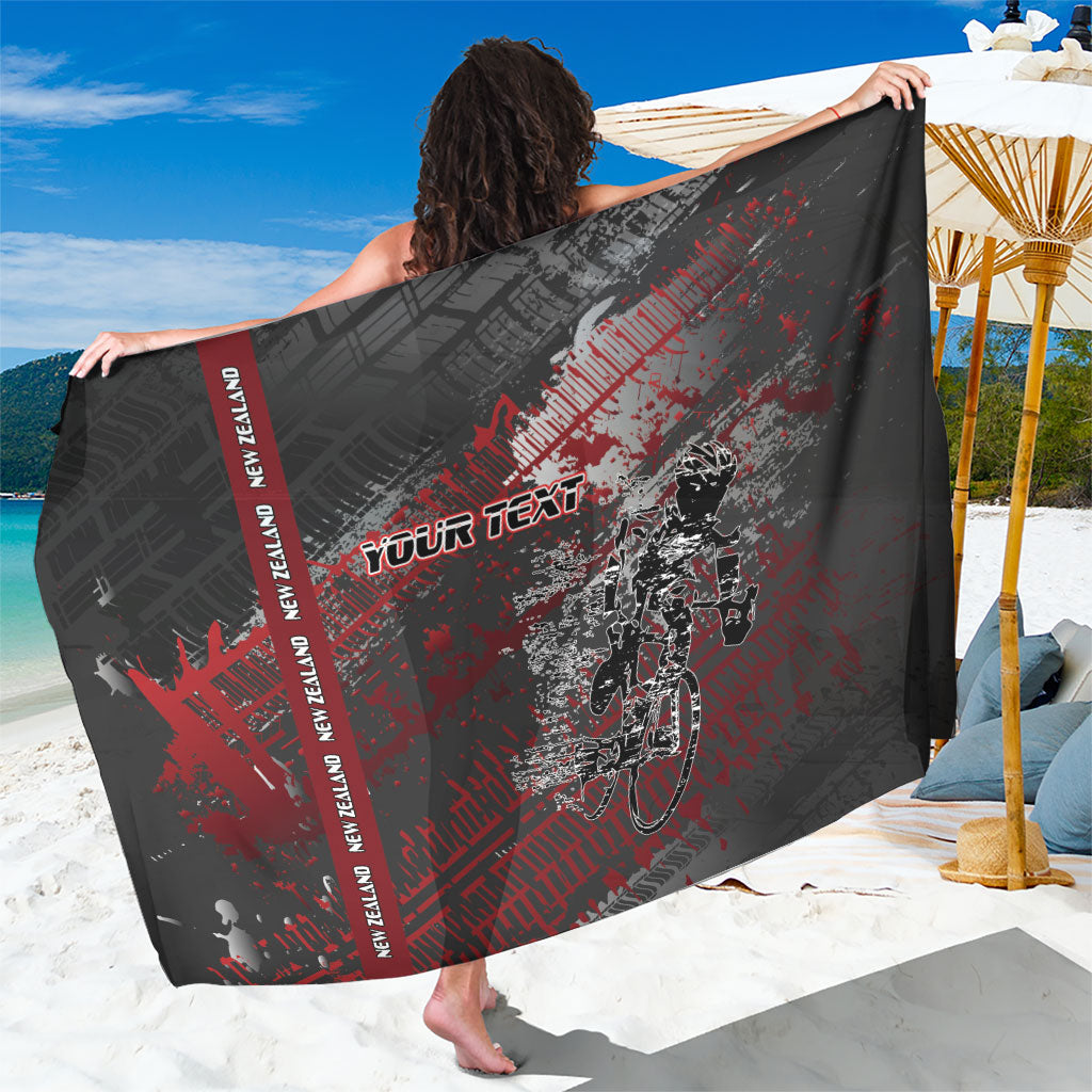Personalised Cycling New Zealand Sarong Aotearoa Pride Sportswear LT22 One Size 44 x 66 inches Red - Polynesian Pride