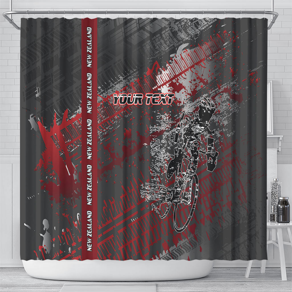 Personalised Cycling New Zealand Shower Curtain Aotearoa Pride Sportswear LT22 - Polynesian Pride