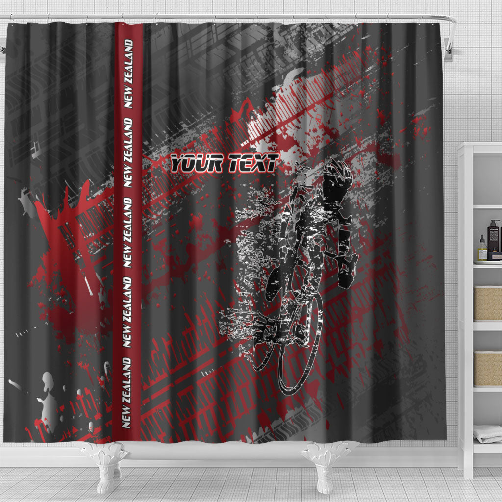 Personalised Cycling New Zealand Shower Curtain Aotearoa Pride Sportswear LT22 - Polynesian Pride