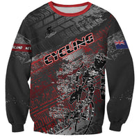Personalised Cycling New Zealand Sweatshirt Aotearoa Pride Sportswear LT22 Unisex Red - Polynesian Pride