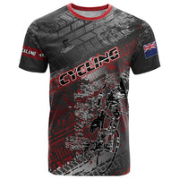 Personalised Cycling New Zealand T Shirt Aotearoa Pride Sportswear LT22 Red - Polynesian Pride