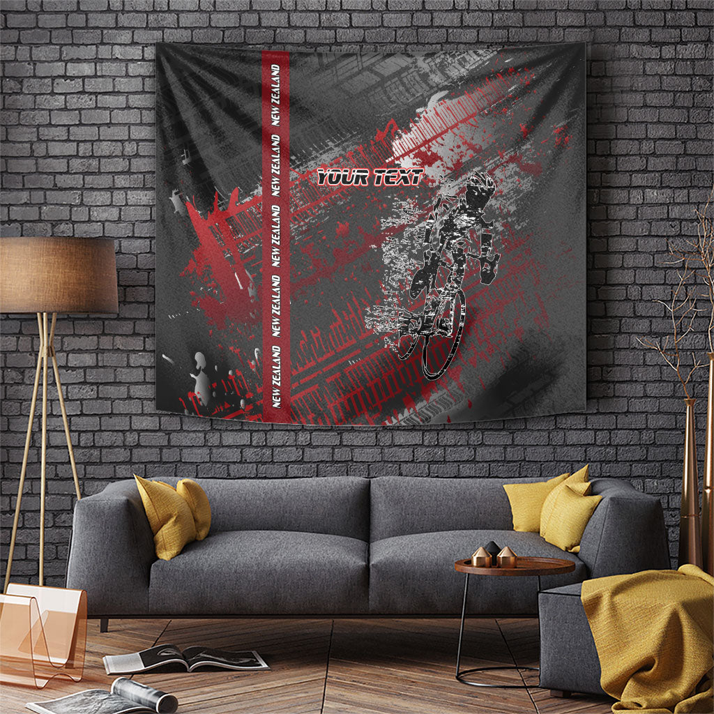 Personalised Cycling New Zealand Tapestry Aotearoa Pride Sportswear LT22 Red - Polynesian Pride