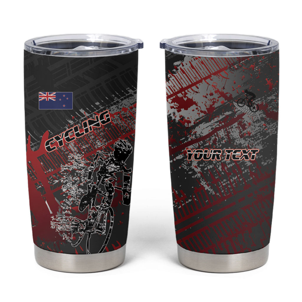 Personalised Cycling New Zealand Tumbler Cup Aotearoa Pride Sportswear LT22 Red - Polynesian Pride