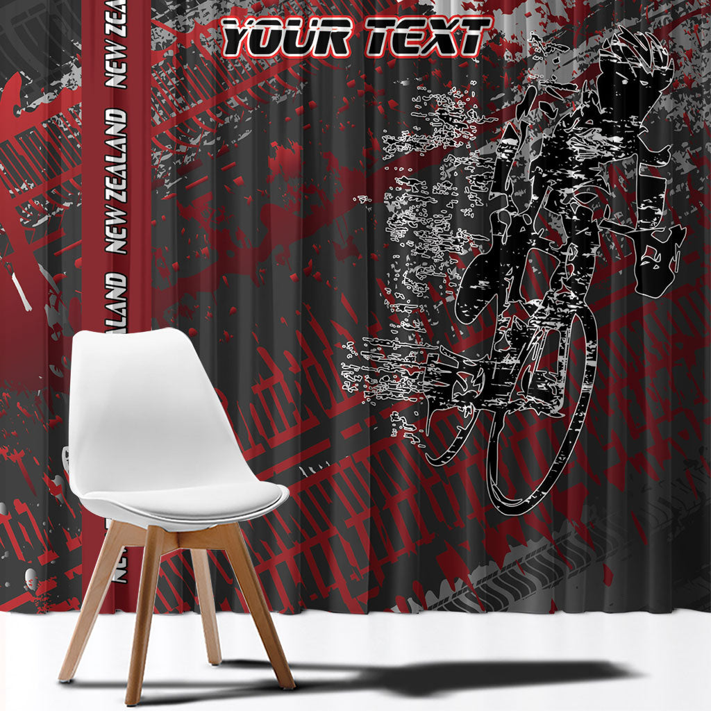 Personalised Cycling New Zealand Window Curtain Aotearoa Pride Sportswear LT22 - Polynesian Pride