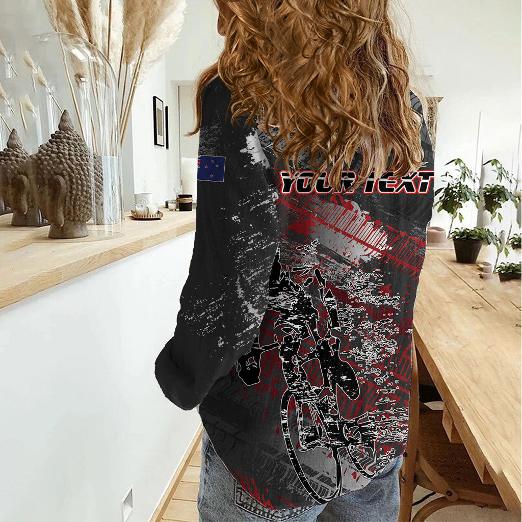 Personalised Cycling New Zealand Women Casual Shirt Aotearoa Pride Sportswear