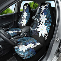 Cook Islands Maori Language Week Car Seat Cover Tiare Maori Kuki Airani Blue Pattern