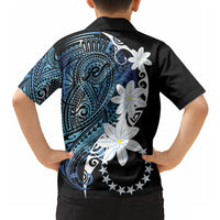 Cook Islands Maori Language Week Hawaiian Shirt Tiare Maori Kuki Airani Blue Pattern LT22 - Polynesian Pride