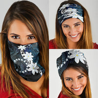 Cook Islands Maori Language Week Neck Gaiter Tiare Maori Kuki Airani Blue Pattern LT22 - Polynesian Pride