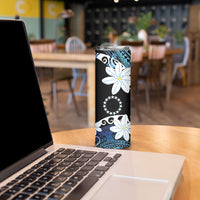 Cook Islands Maori Language Week Skinny Tumbler Tiare Maori Kuki Airani Blue Pattern LT22 - Polynesian Pride