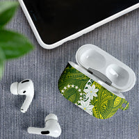 Cook Islands Maori Language Week AirPods Case Tiare Maori Kuki Airani Green Pattern LT22 - Polynesian Pride