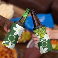 Cook Islands Maori Language Week 4 in 1 Can Cooler Tumbler Tiare Maori Kuki Airani Green Pattern LT22 - Polynesian Pride