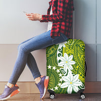 Cook Islands Maori Language Week Luggage Cover Tiare Maori Kuki Airani Green Pattern