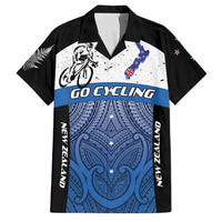 Personalised Cycling New Zealand Family Matching Summer Maxi Dress and Hawaiian Shirt Aotearoa Map Fern Maori Pattern
