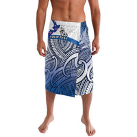 Personalised Cycling New Zealand Lavalava Aotearoa Map Fern Maori Pattern LT22 Blue - Polynesian Pride