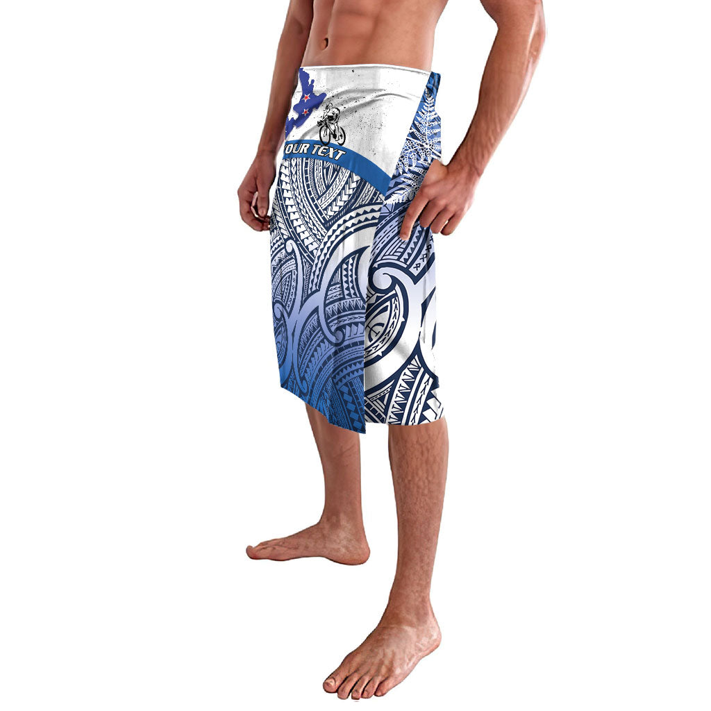 Personalised Cycling New Zealand Lavalava Aotearoa Map Fern Maori Pattern LT22 - Polynesian Pride