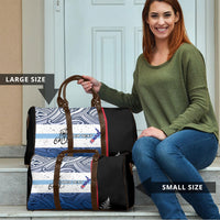 Personalised Cycling New Zealand Travel Bag Aotearoa Map Fern Maori Pattern LT22 - Polynesian Pride