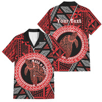 Personalised Tonga Language Week Family Matching Long Sleeve Bodycon Dress and Hawaiian Shirt Heilala Turtle Malo E Lelei