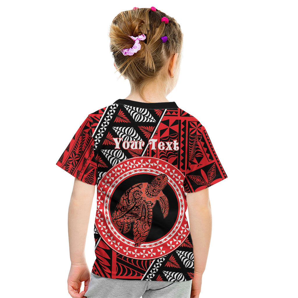 Personalised Tonga Language Week Kid T Shirt Heilala Turtle Malo E Lelei