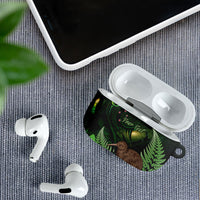 Kiwi New Zealand Personalised AirPods Case Aotearoa Map Silver Fern Koru Pattern LT22 - Polynesian Pride