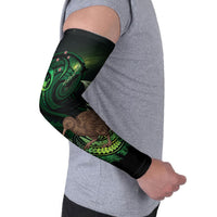 Kiwi New Zealand Personalised Arm Sleeves Aotearoa Map Silver Fern Koru Pattern LT22 - Polynesian Pride