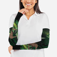 Kiwi New Zealand Personalised Arm Sleeves Aotearoa Map Silver Fern Koru Pattern LT22 - Polynesian Pride