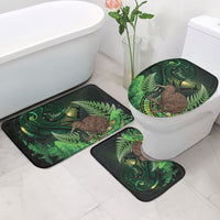 Kiwi New Zealand Personalised Bathroom Set Aotearoa Map Silver Fern Koru Pattern LT22 - Polynesian Pride