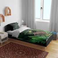 Kiwi New Zealand Personalised Bedding Set Aotearoa Map Silver Fern Koru Pattern LT22 - Polynesian Pride