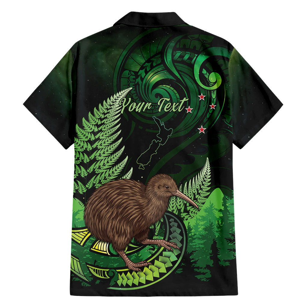 Kiwi New Zealand Personalised Family Matching Summer Maxi Dress and Hawaiian Shirt Aotearoa Map Silver Fern Koru Pattern
