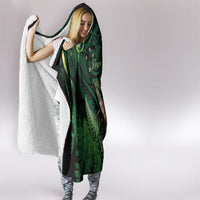 Kiwi New Zealand Personalised Hooded Blanket Aotearoa Map Silver Fern Koru Pattern LT22 - Polynesian Pride