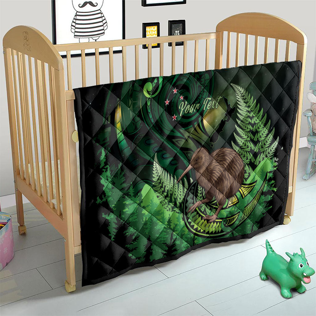 Kiwi New Zealand Personalised Quilt Aotearoa Map Silver Fern Koru Pattern LT22 - Polynesian Pride