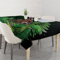 Kiwi New Zealand Personalised Tablecloth Aotearoa Map Silver Fern Koru Pattern LT22 - Polynesian Pride