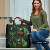 Kiwi New Zealand Personalised Travel Bag Aotearoa Map Silver Fern Koru Pattern LT22 - Polynesian Pride