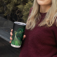 Kiwi New Zealand Personalised Tumbler Cup Aotearoa Map Silver Fern Koru Pattern LT22 - Polynesian Pride