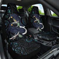 New Zealand Huia Bird Car Seat Cover Paua Shell Maori Pattern