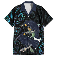 New Zealand Huia Bird Family Matching Mermaid Dress and Hawaiian Shirt Paua Shell Maori Pattern