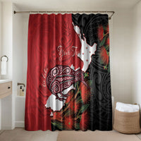 Kiwi New Zealand Personalised Bathroom Set NZ Map Pohutukawa Fern Maori Pattern