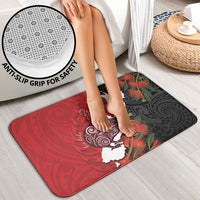 Kiwi New Zealand Personalised Bathroom Set NZ Map Pohutukawa Fern Maori Pattern