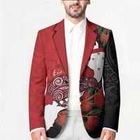 Kiwi New Zealand Personalised Blazer NZ Map Pohutukawa Fern Maori Pattern LT22 - Polynesian Pride