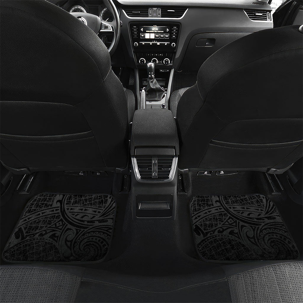 Kiwi New Zealand Personalised Car Mats NZ Map Pohutukawa Fern Maori Pattern LT22 Set 2pcs - Back Red - Polynesian Pride