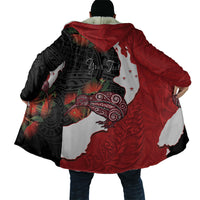 Kiwi New Zealand Personalised Cloak NZ Map Pohutukawa Fern Maori Pattern LT22 - Polynesian Pride